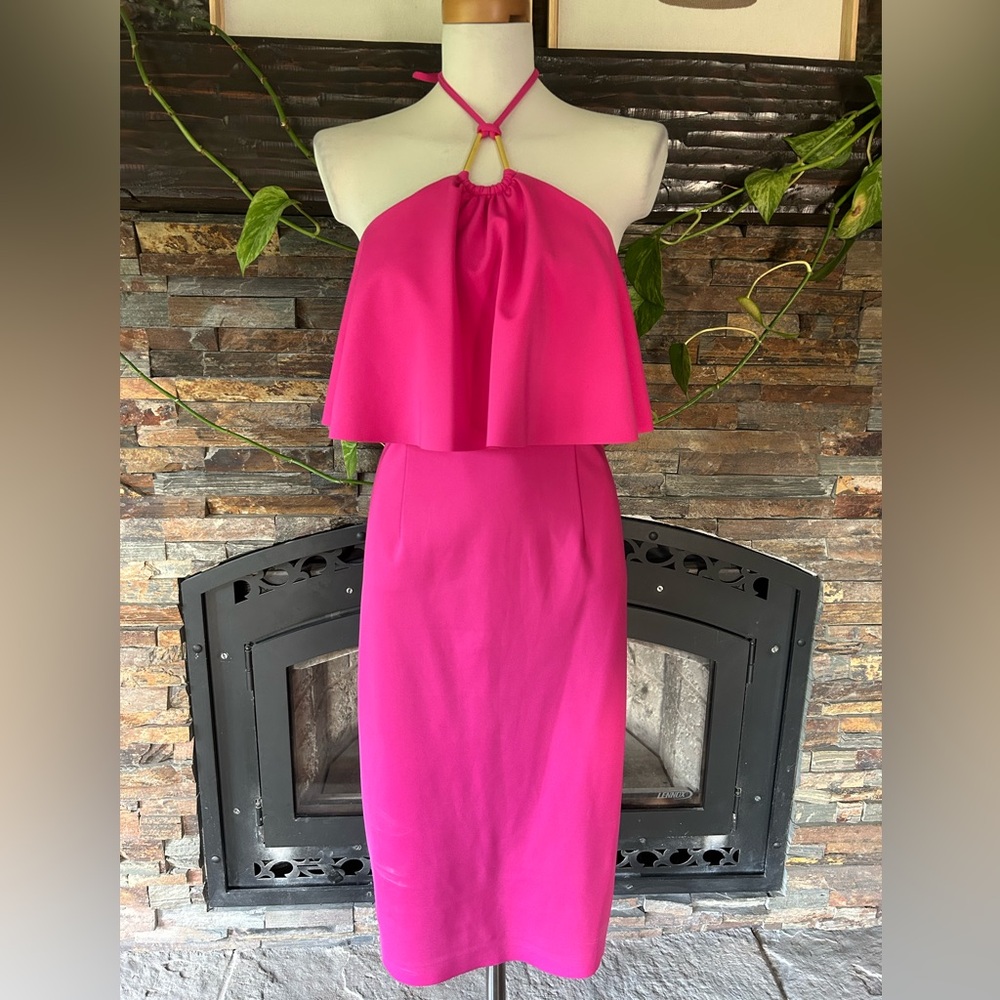 Trina Turk Soozy Cocktail Party Bachelorette Dress Pink Size 12 Large NWT